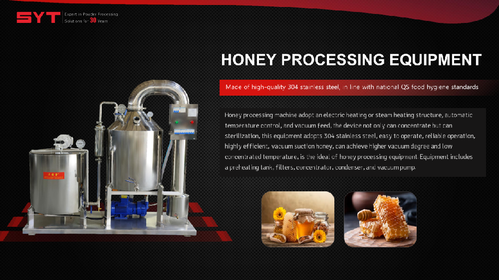 Honey processing equipment