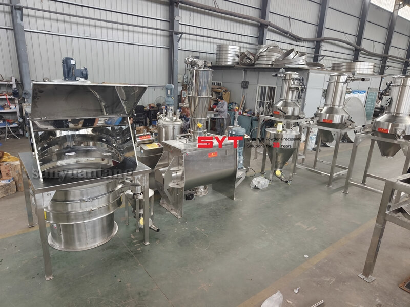 Food industry flour screening production line