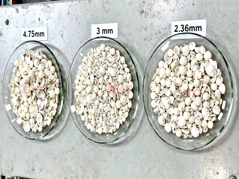 Oyster Shell Aggregate Screening with Rotary Vibrating Screen