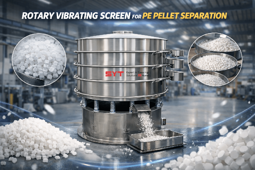 Rotary Vibrating Screen for PE Pellet Grading