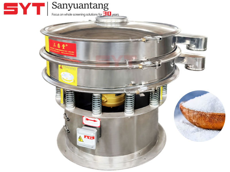 316 Stainless Steel Rotary Vibrating Screen for Edible Salt Sieving